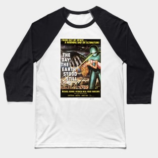 THE DAY THE EARTH STOOD STILL Hollywood Cult Sci Fi Vintage Movie Posters. Baseball T-Shirt